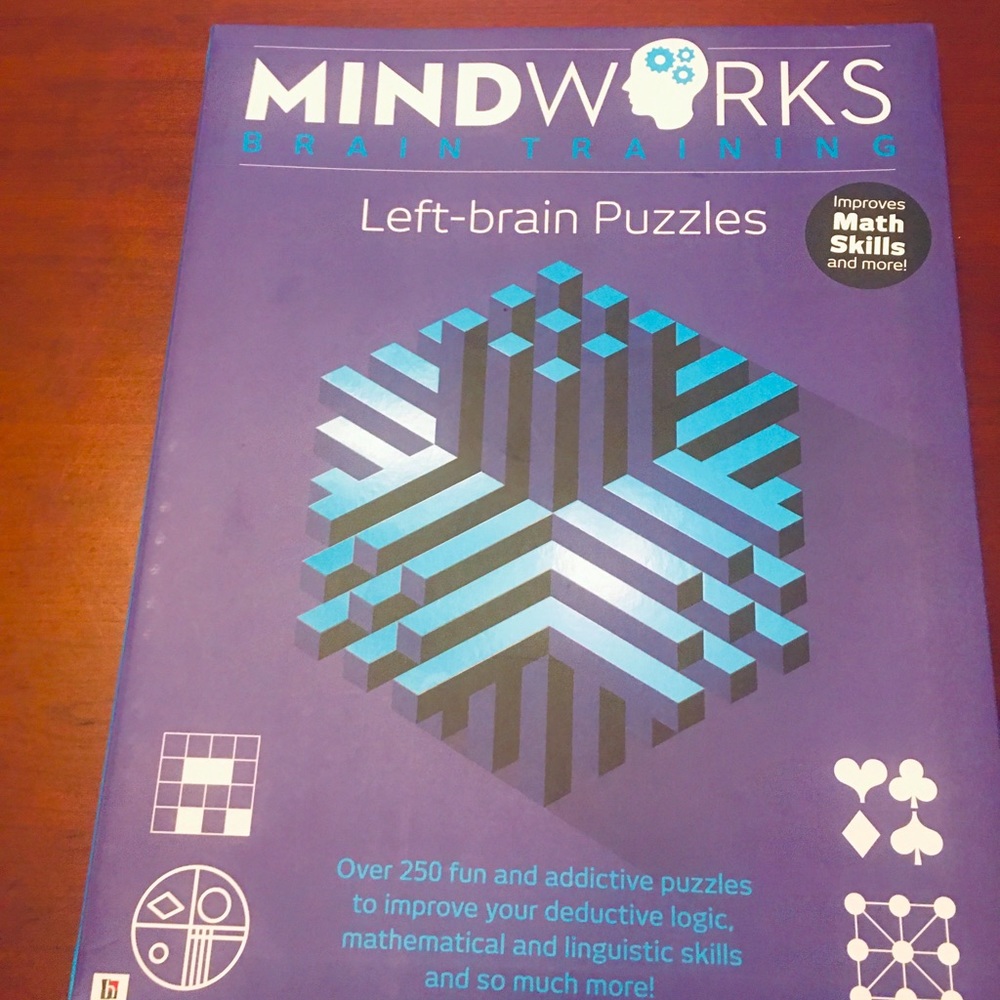 NEW Mindworks Left-Brained Puzzles Book